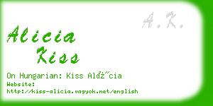 alicia kiss business card